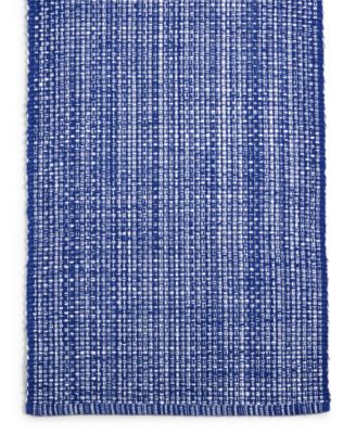 Martha Stewart Collection - 72" Blue Woven Cotton Table Runner