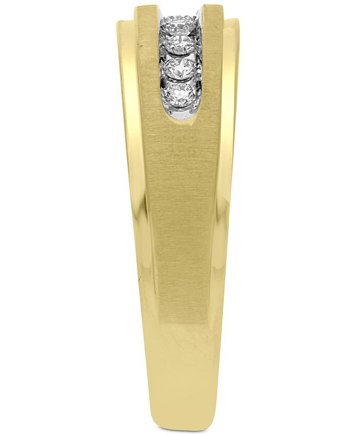 Macy's - Men's Diamond Band (1/4 ct. t.w.) in 10k Gold
