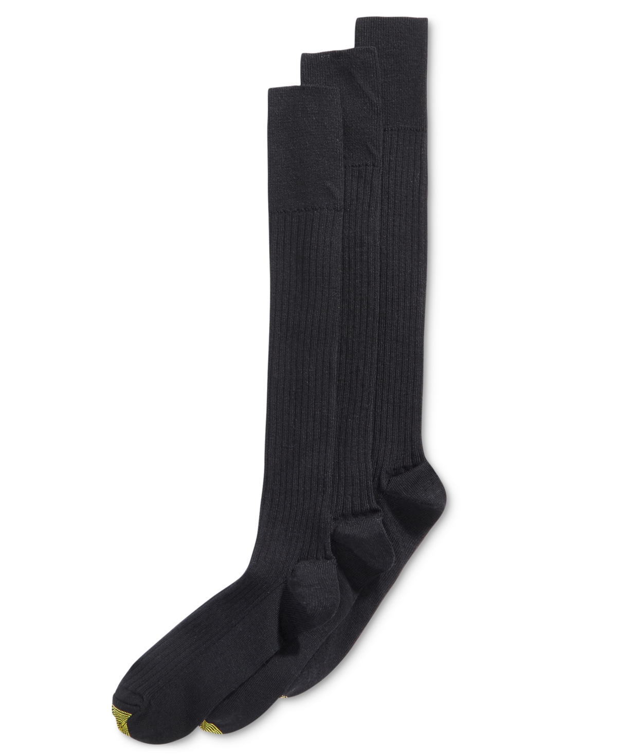 Men's 3-Pack. Dress Over The Calf Socks - Black