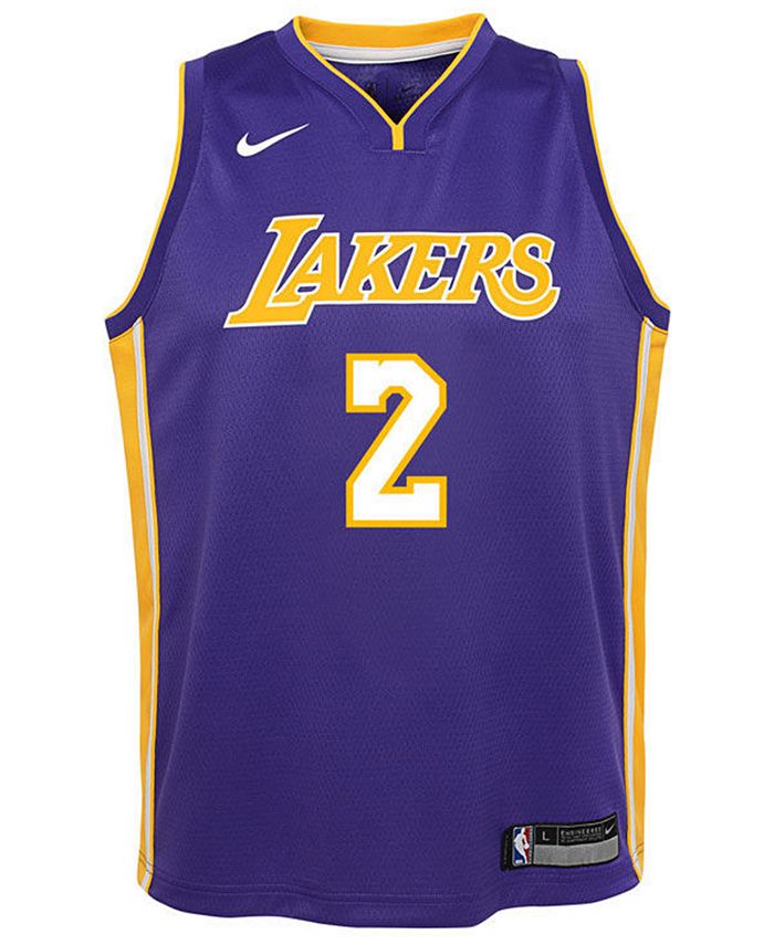 Nike Lonzo Ball Los Angeles Lakers Statement Swingman Jersey, Big Boys ...