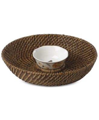 Lenox - Butterfly Meadow Rattan Chip & Dip With Bowl