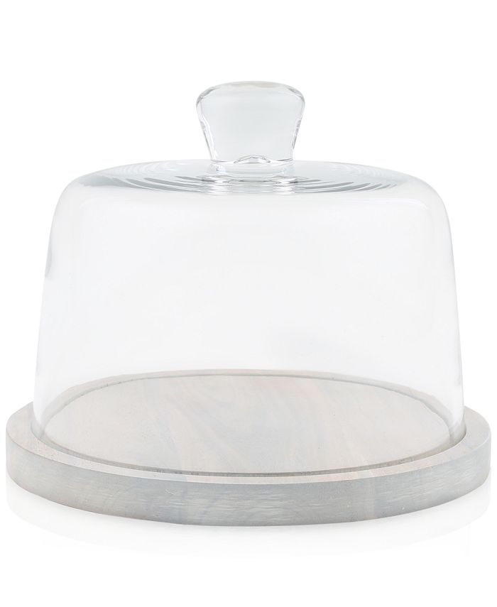 Thirstystone Wood & Glass Cheese Dome Set Macy's