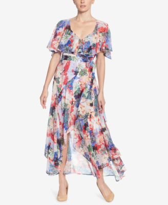 Catherine Malandrino - Printed High-Low Wrap Dress