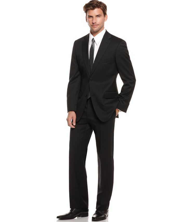 Hugo Boss BOSS Pasolini Black Solid Suit - Macy's