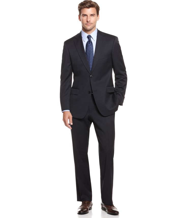 Hugo Boss BOSS Suit Pasolini Navy Solid - Macy's