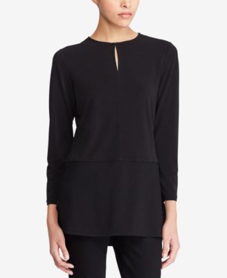 ralph lauren keyhole jersey top