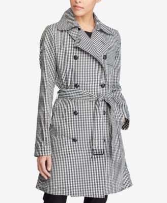 petite twill long trench coat