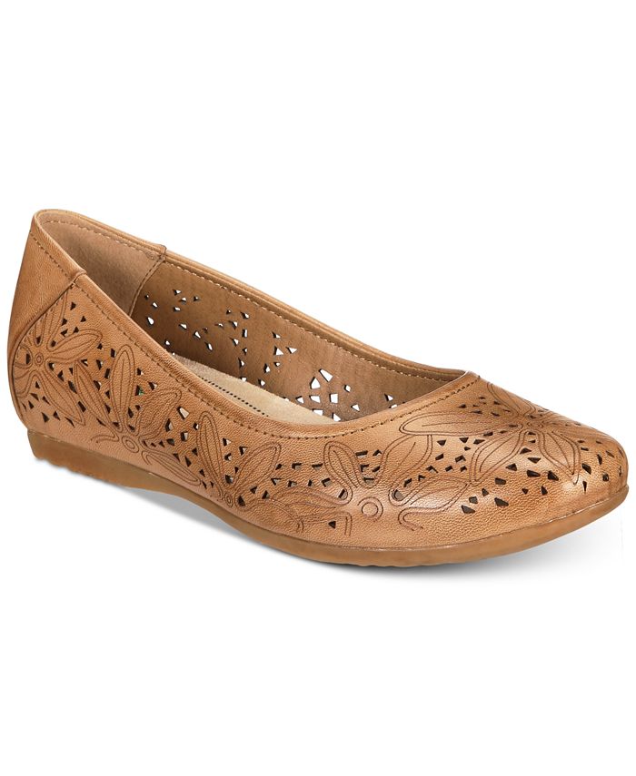 Baretraps Mariah Perforated Memory Foam Hidden Wedge Flats Macy s