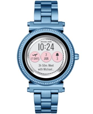 blue michael kors smart watch