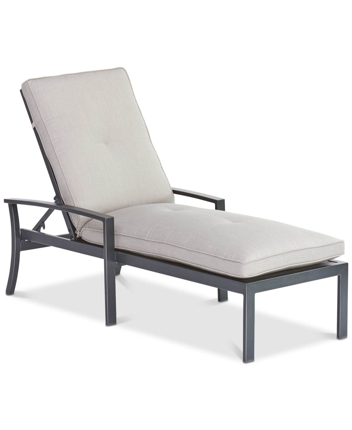 Shop Agio Closeout! Marlough Ii Aluminum Outdoor Chaise Lounge, Created For Macy's In Outdura Storm Smoke