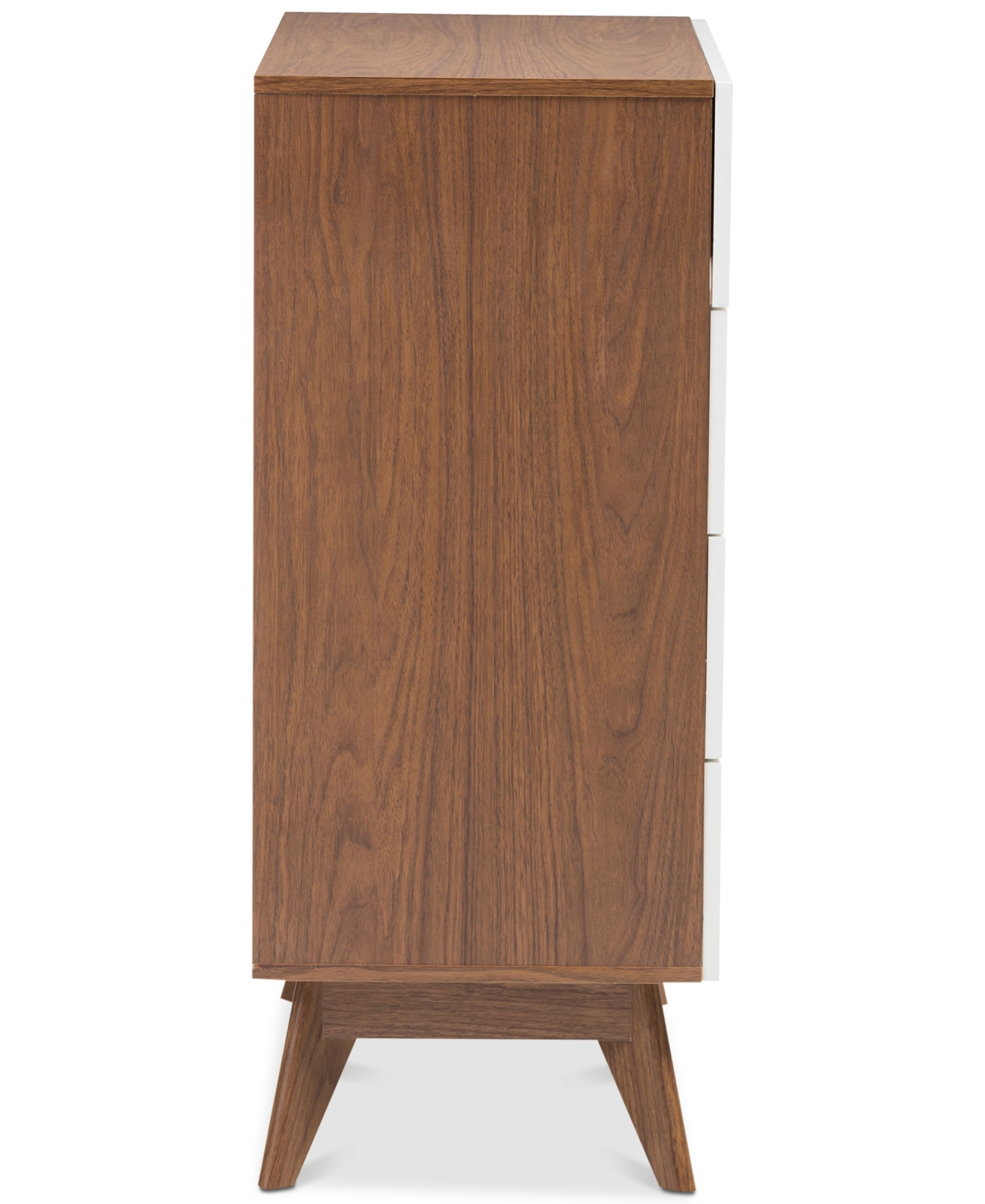 Macy's Calypso 4-drawer Chest In White,walnut