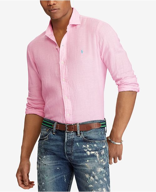 Polo Ralph Lauren Men S Big Tall Linen Sport Shirt Reviews Casual Button Down Shirts Men Macy S