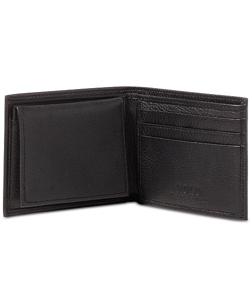 Polo Ralph Lauren Men's Wallet, Pebbled Passcase - All Accessories ...