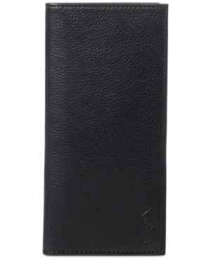 image of Polo Ralph Lauren Men-s Wallet, Narrow Pebbled Wallet