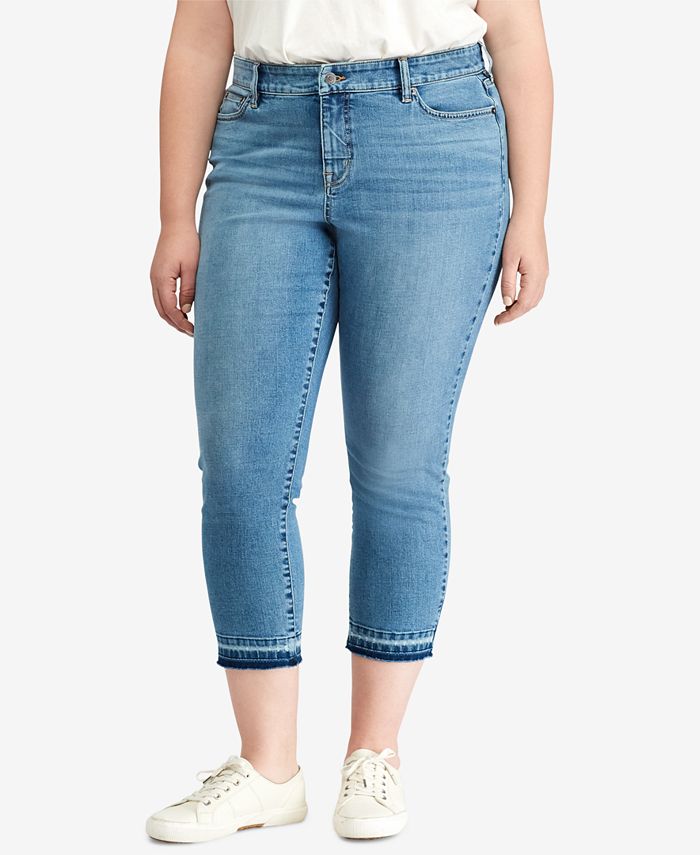 Lauren Ralph Lauren Plus Size Premier Straight Crop Jeans & Reviews ...