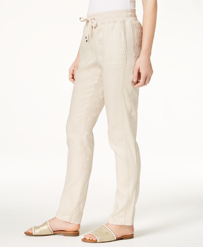 Toby Linen Drawstring Pant