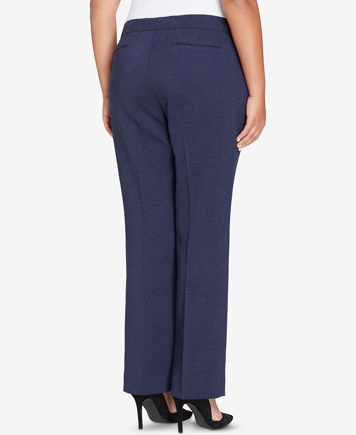 Tahari ASL Plus Size Star-Collar Textured Pantsuit - Macy's
