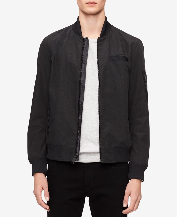 Calvin Klein Jeans Men's Classic-Fit Full-Zip Bomber Jacket & Reviews - Coats & Jackets - Macy's