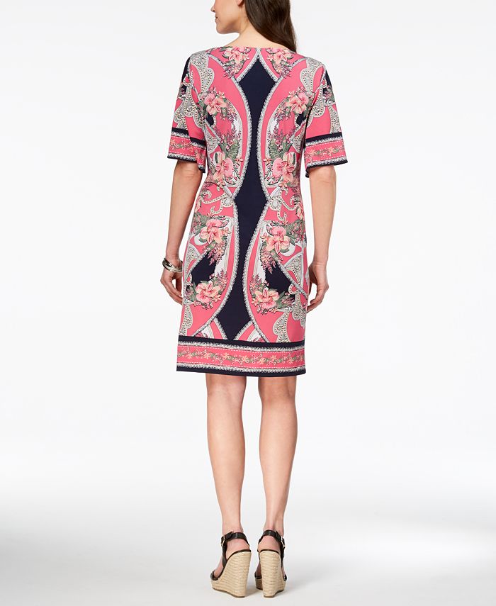 JM Collection Petite SplitSleeve Shift Dress, Created for Macy's Macy's