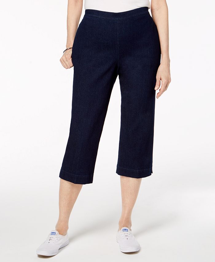 Alfred Dunner Petite America's Cup Denim Pull-On Cropped Pants ...