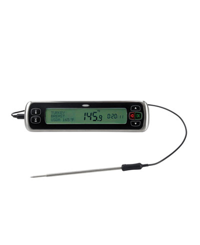 OXO Meat Thermometer, Stainless Steel Digital Leave In