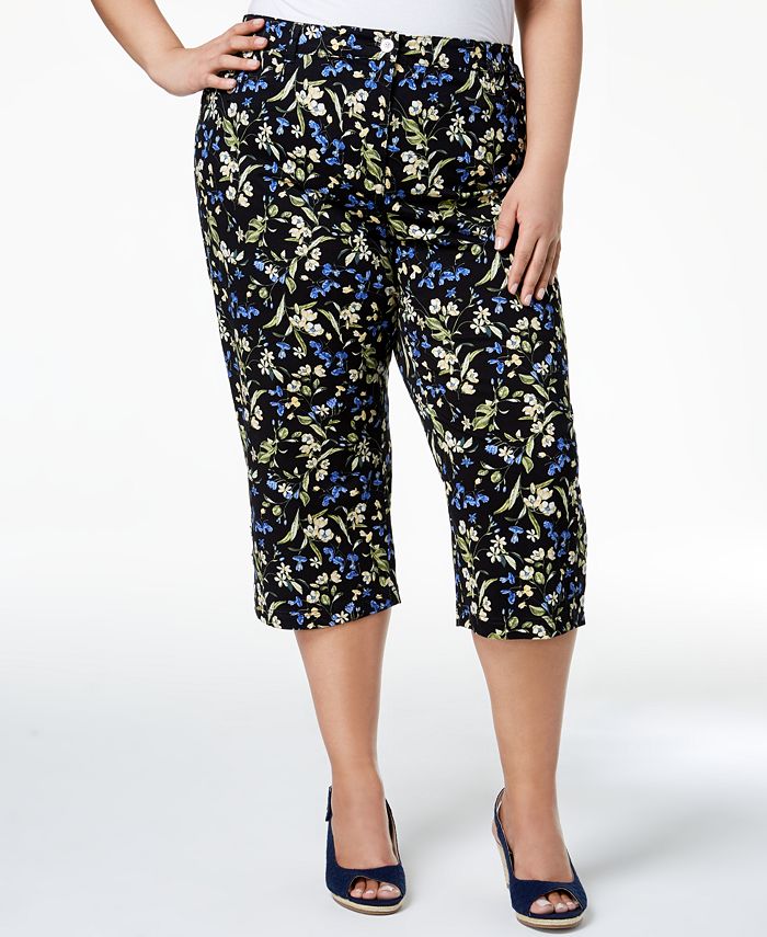 Karen Scott Plus Size Printed Capri Pants, Created for Macy's - Macy's