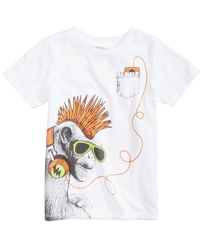 Epic Threads Epic Thread Monkey Music Graphic-Print T-Shirt, Little ...