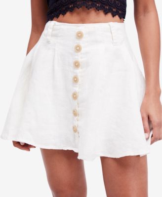 Free People - Daze Away Linen Mini Skort