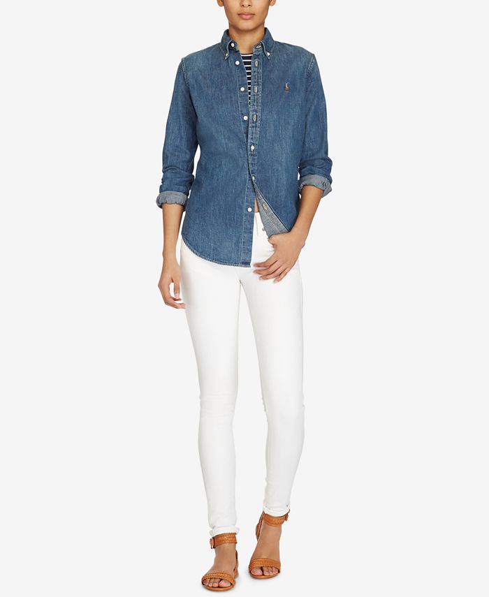 Polo Ralph Lauren SlimFit Denim Shirt Macy's
