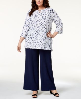 macys plus size wide leg pants