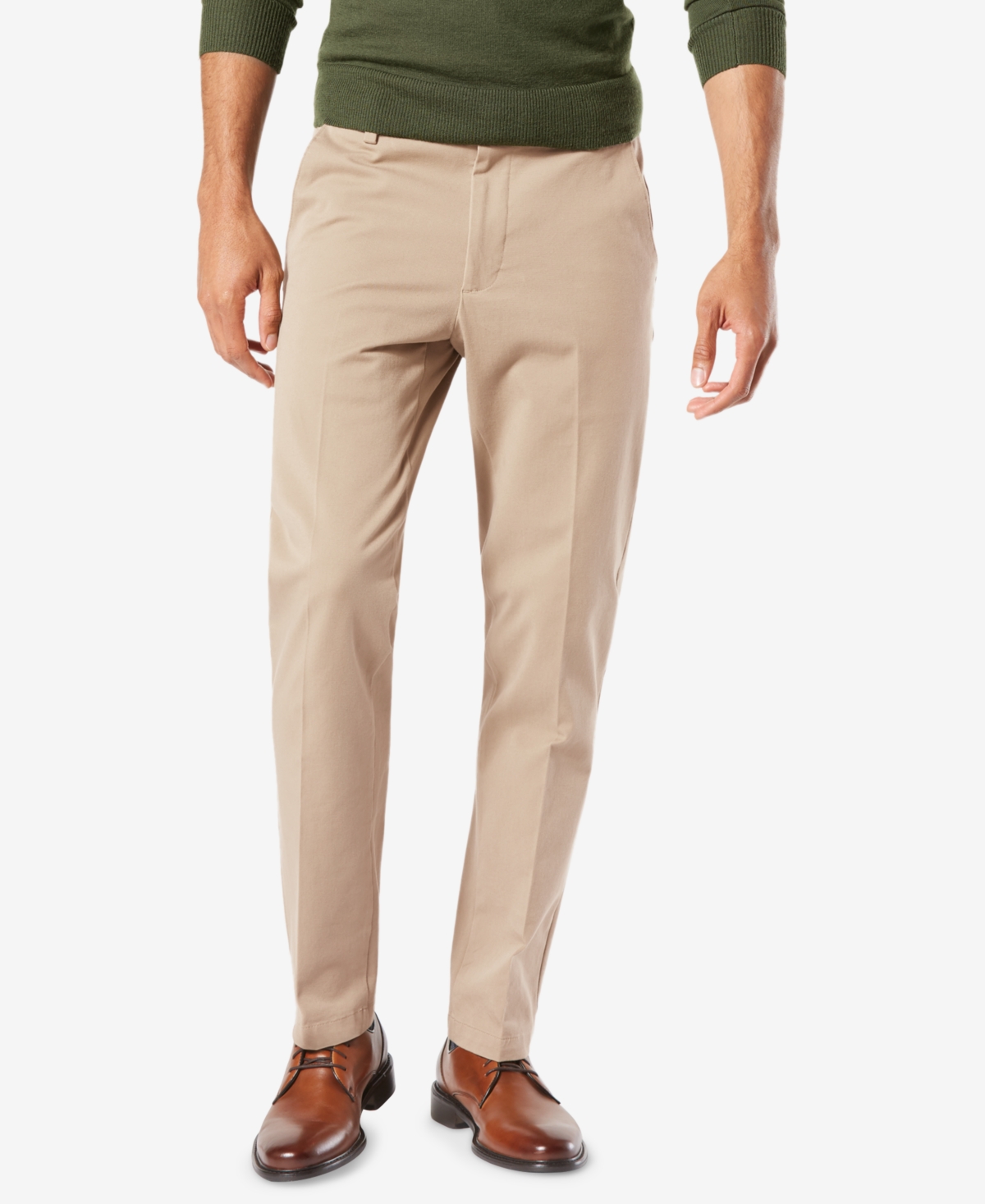 Dockers Men's Workday Smart 360 Flex Slim Fit Khaki Stretch Pants In Safari Beige