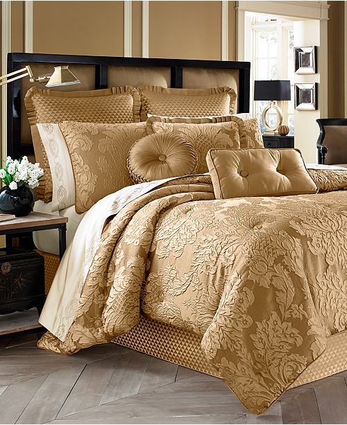 gold comforter set queen