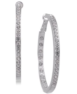 And Now This - Crystal Inside Out Hoop Earrings