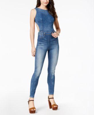 Guess lola denim jumpsuit on sale