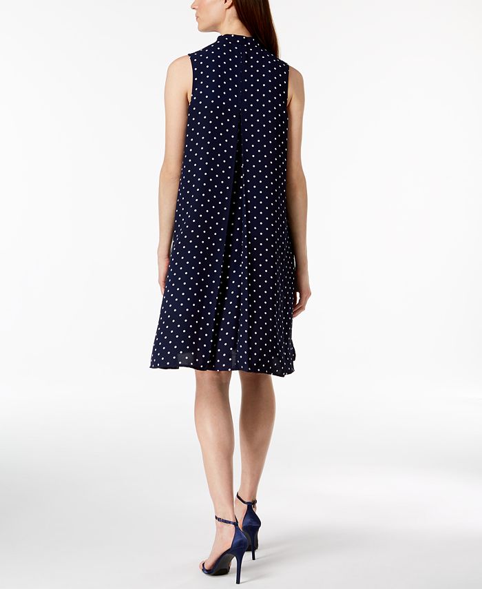 Anne Klein Dot-Print Shift Dress - Macy's