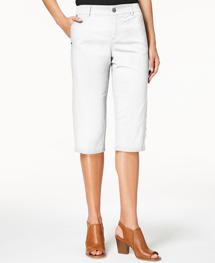 Style & Co Snap-Button Capri Pants, Created for Macy's - Macy's