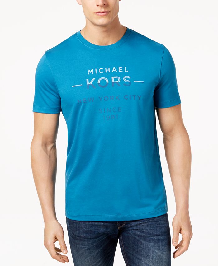 Michael Kors Men's Graphic-Print Logo T-Shirt - Macy's