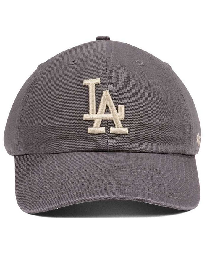 '47 Brand Los Angeles Dodgers Dark Gray CLEAN UP Cap - Macy's
