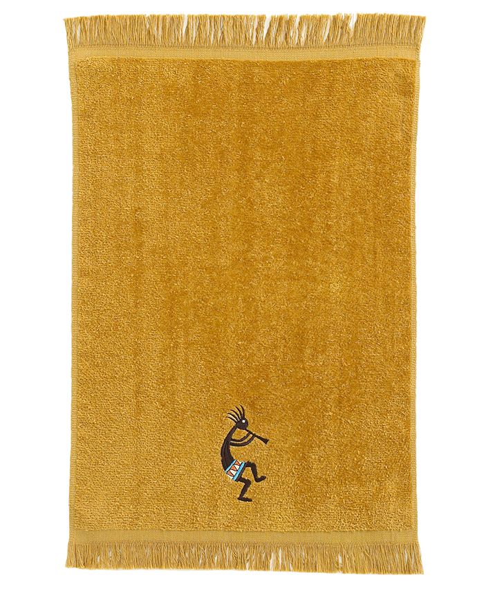 Hand Towel and Fingertip Towel Set Gold Avanti Kokopelli 3 Piece Bath Towel 