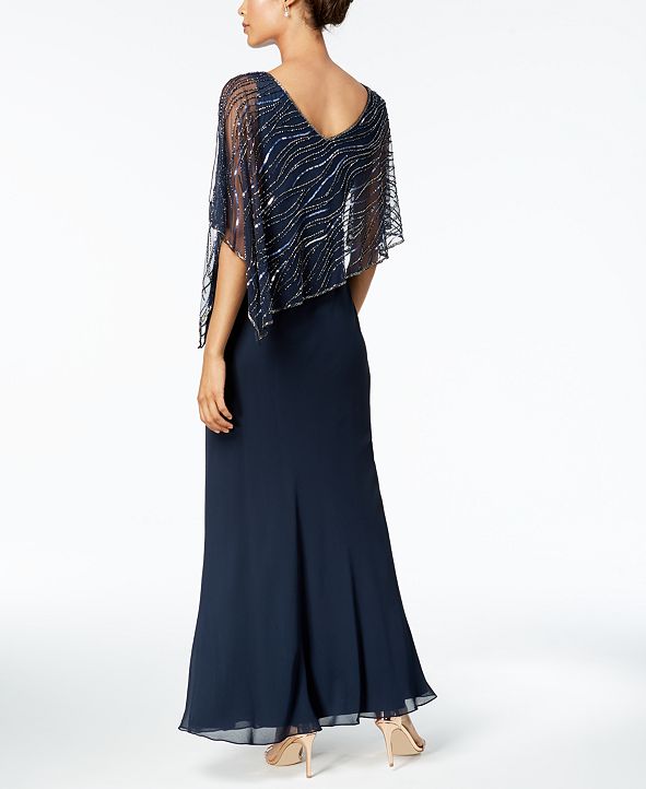 j kara beaded popover gown
