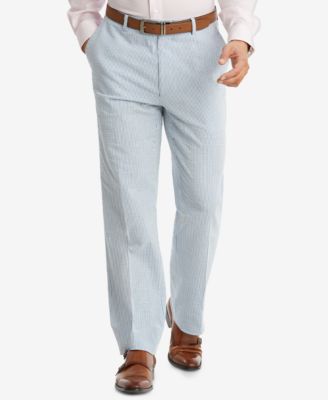 blue and white striped trousers mens