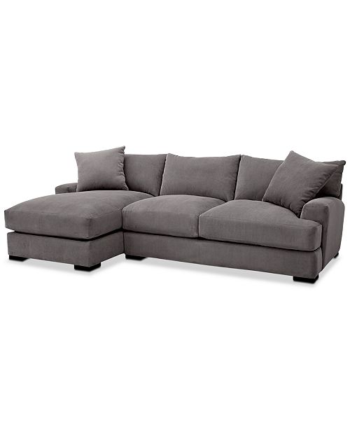 Furniture Rhyder 2Pc. Fabric Sectional with Chaise, Created for Macy's Furniture Macy's