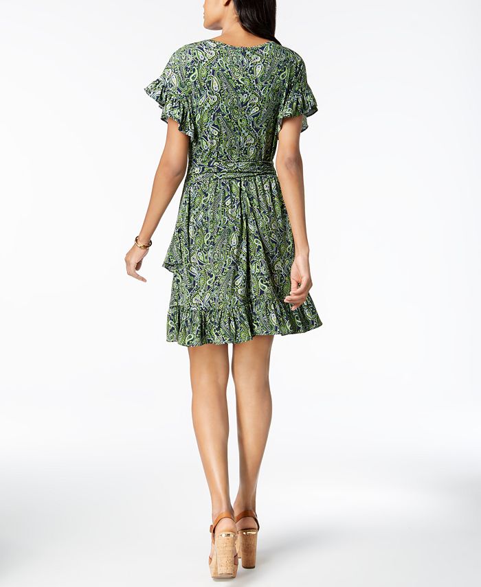 Michael Kors Paisley-Print Wrap Dress, Regular & Petite - Macy's