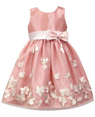 Jayne Copeland Satin Embroidered Dress, Toddler Girls - Macy's