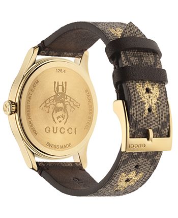 Gucci - Unisex Swiss G-Timeless GG Supreme Canvas Strap Watch 38mm