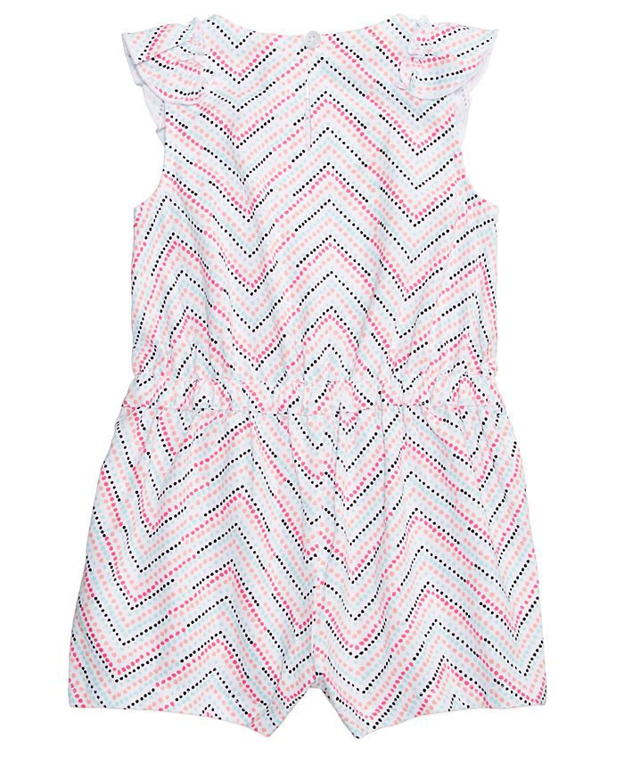 First Impressions Chevron-Stripe Cotton Romper, Baby Girls, Created for ...