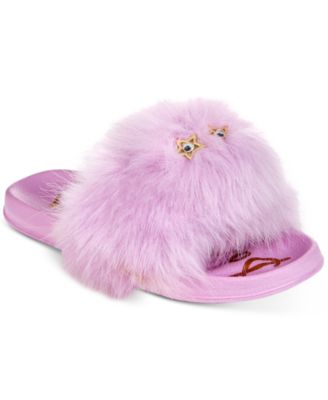 Sam Edelman - Layney Aster-Lave Faux-Fur Sandals, Little Girls (11-3) & Big Girls (3.5-7)