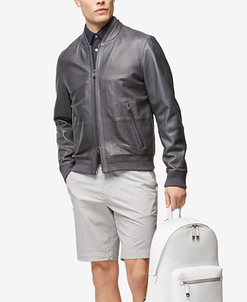 Hugo boss discount perforated leather jacket