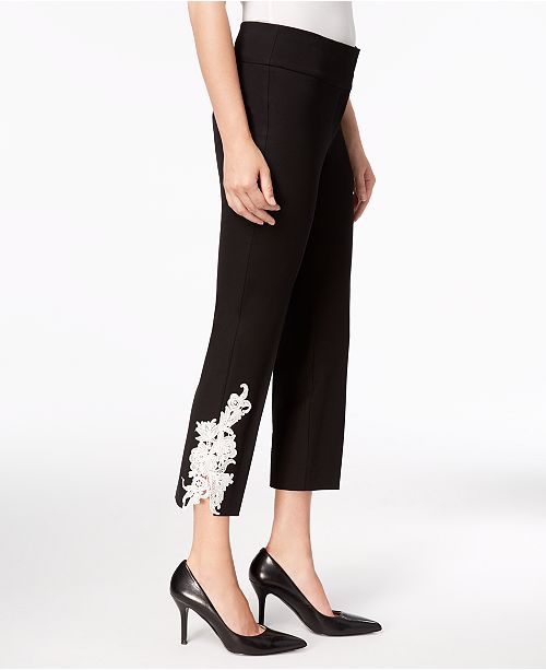 Alfani Appliqué Ankle Pants, Created for Macy's & Reviews Pants