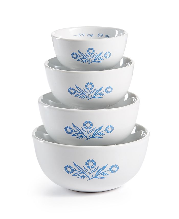4 Piece Set Measuring Cups Country Blue - Pre-Owned